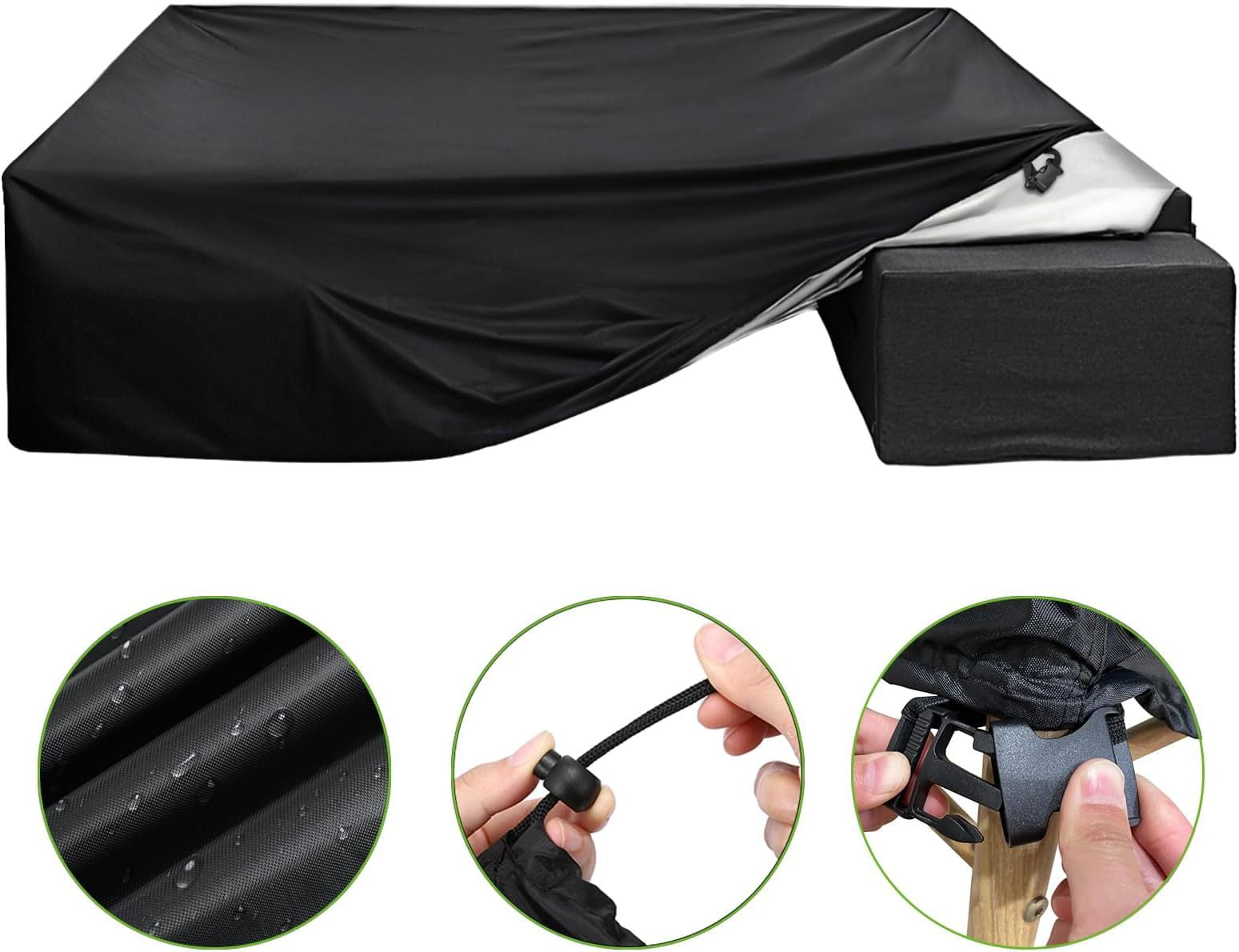 Paddsun Outdoor Furniture Cover, Waterproof 4 Piece Patio Furniture Set Cover Windproof for Outside Couch Lawn Chairs Coffee Table