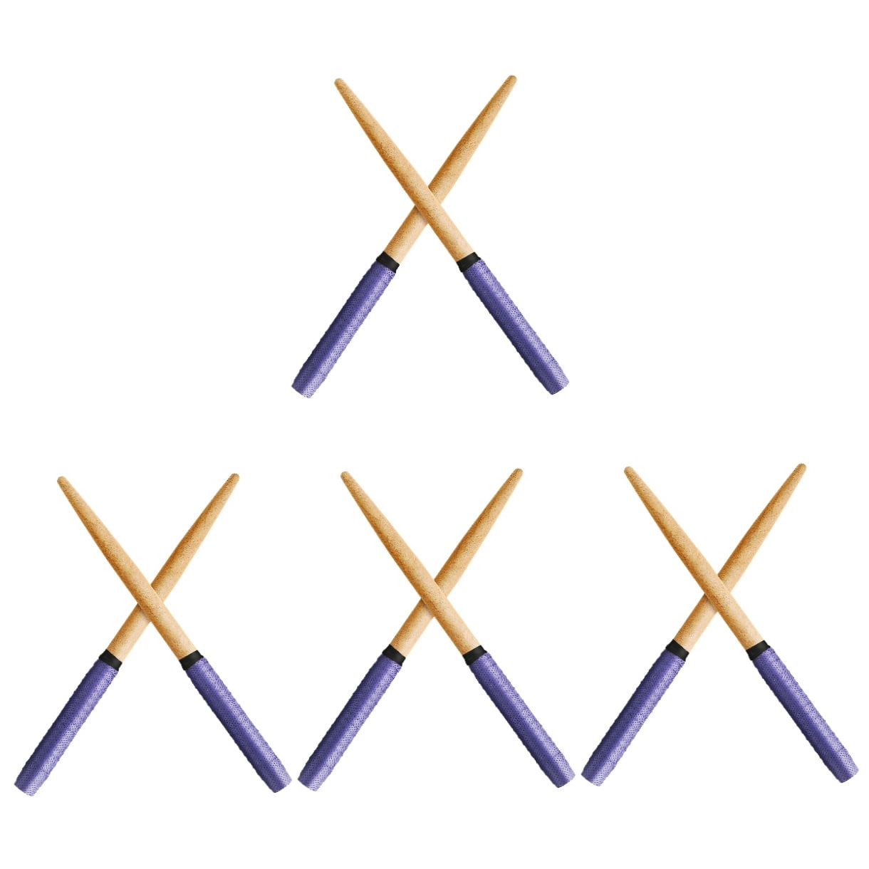 Hemoton 4 Pairs Drumsticks Portable Drum Sticks Lightweight Sticks for Drum