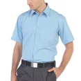 thumbnail image 2 of Omega Men's Short Sleeve Dress Shirt (Light Blue, 3XL), 2 of 4