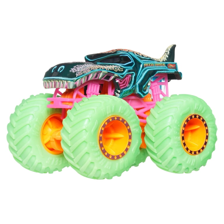 Hot Wheels Monster Trucks Neon Smashers Multipack, 9 Piece Set photo 5