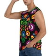 thumbnail image 3 of Lsque Traditional Floral Polish Print Men's Cotton Blend Sleeveless Muscle Shirts (S-3XL)- Moisture Wicking, Odor Protection, UPF 30+,3X-Large, 3 of 8