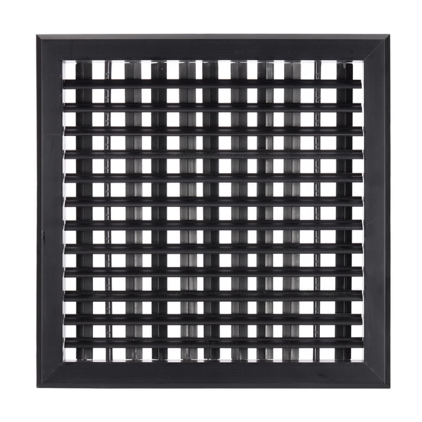 Rejilla de Ventilación de Plástico Uxcell de 12x12 Pulgadas, Ventilación de Aire Ajustable, Rejillas de Filtro de Ventilación Removibles, Rejilla de Aire de Suministro, Negra