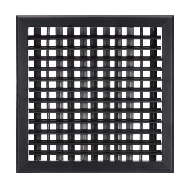 Rejilla de Ventilación de Plástico Uxcell de 12x12 Pulgadas, Ventilación de Aire Ajustable, Rejillas de Filtro de Ventilación Removibles, Rejilla de Aire de Suministro, Negra