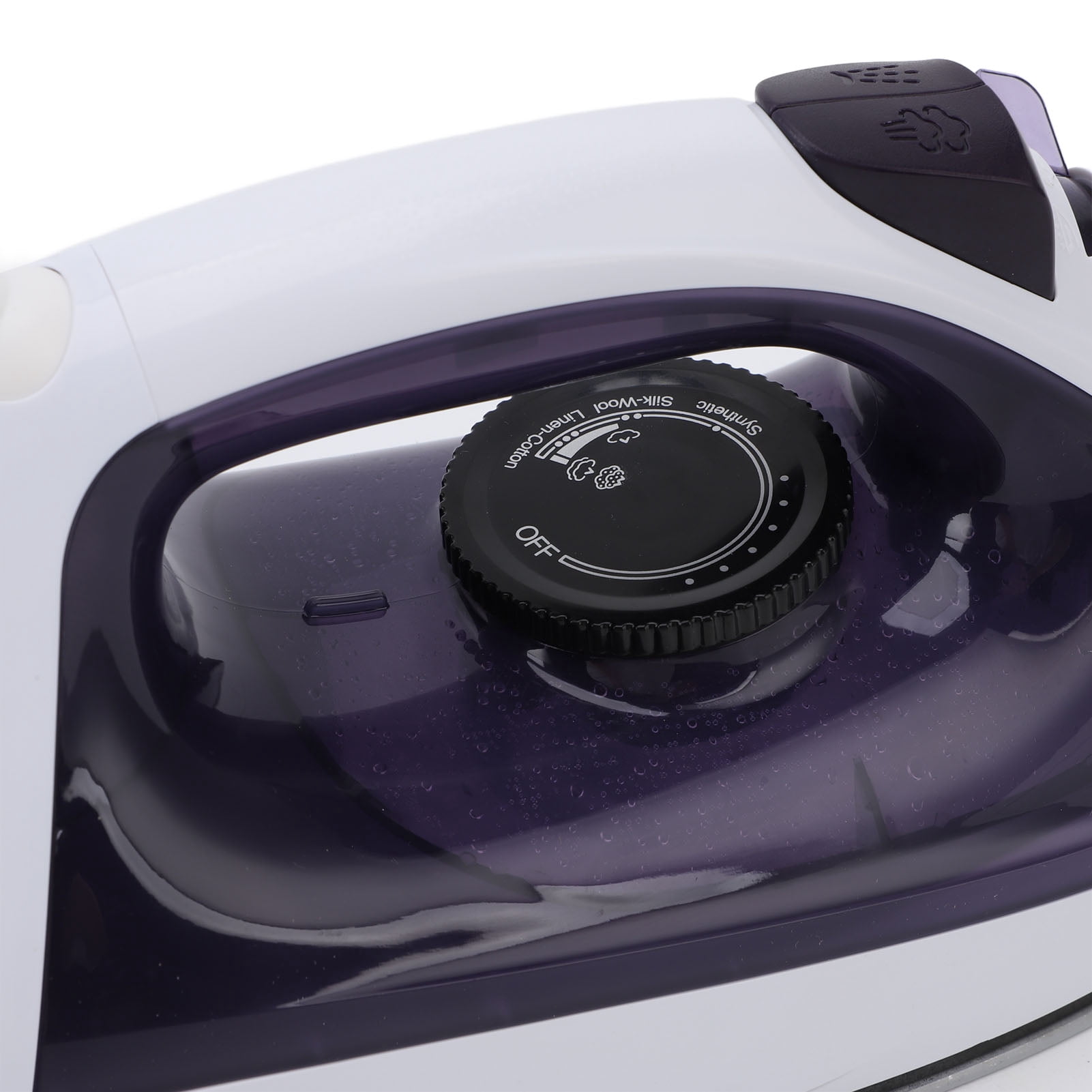 Nieyigj 1600W Steam Iron for Clothes with 210ml Water Tank, Professional Microsteam Holes Dry Wet Ironing Machine for Home and Travel, Purple (10.4 inches / 26.5 cm)