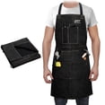 thumbnail image 1 of Delantal de soldadura ARCCAPTAIN de piel resistente al calor negro, 1 of 5