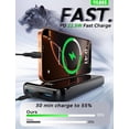 thumbnail image 6 of 50000mAh Portable Charger, 22.5W Fast Charging Power Bank with Built-in Cable, 6 Output 2 Input for iPhone & Android, 6 of 9