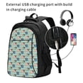 thumbnail image 2 of Disketp Colorful Pugs Mochila de Viaje Estampada para Laptop con Puerto de Carga USB, Mochila Impermeable para Computadora – Regalo para Hombres y Mujeres, 2 of 7