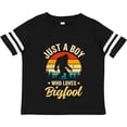 thumbnail image 3 of Inktastic Just a Boy Who Loves Bigfoot Retro Sasquatch Boys Toddler T-Shirt, 3 of 5