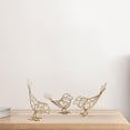 thumbnail image 7 of 3-Piece Iron Bird Statue Set – Gold Metal Figurines, Tabletop Animal Sculpture Decor, Miniature Art Ornament for Desk, Shelf, Housewarming Gift, 7 of 7