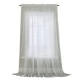 thumbnail image 4 of Tulle Sheer Rod Pocket Curtain Panel Pair 112" x 108" each in White, 4 of 5