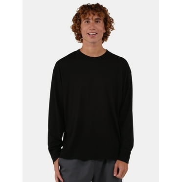 No Boundaries Men's & Big Men's Oversized Long Sleeve Tee Shirt, Sizes XS-5XL