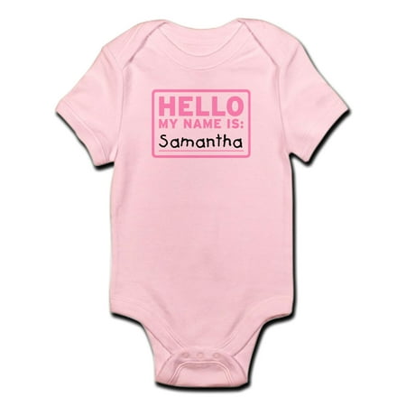 

CafePress - Hello My Name Is: Samantha - Infant Bodysuit - Baby Light Bodysuit