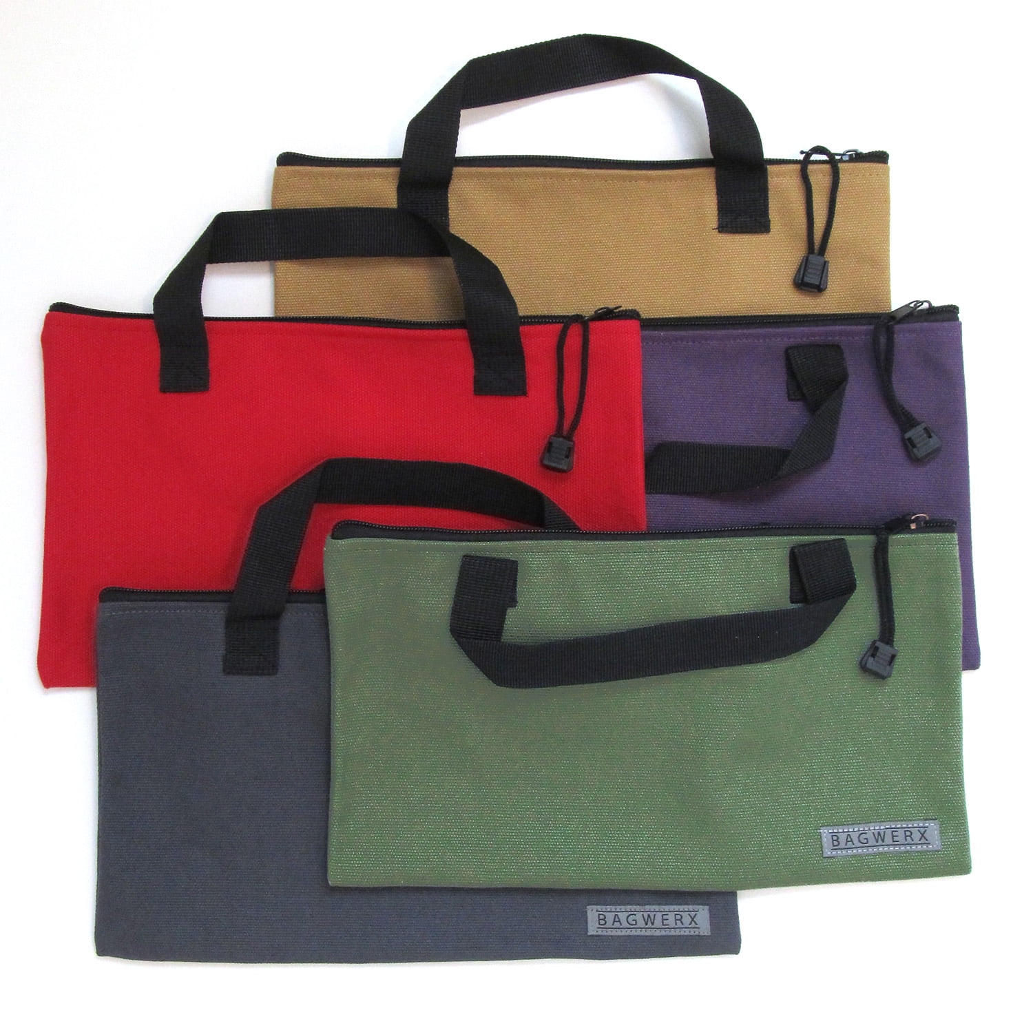 Canvas Tool Bags with Handles 5 Pack Heavy Duty Storage and