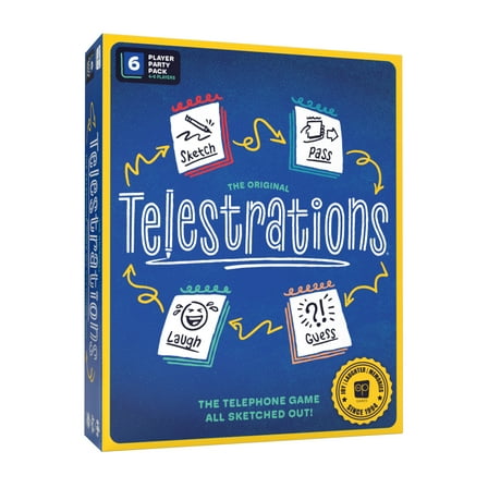 Telestrations 6 Player 2nd Edition Board Game, Award Winning Hilarious and Unpredictable Must Have Party Game With a New Look, Sketch What Your Read Then Guess What You Saw, 4-6 Players, Ages 10 