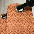 thumbnail image 3 of Ambesonne Antique Grommet Curtain, Royal Victorian Damask, 50" x 72", Vermilion Orange, 3 of 6