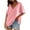 Pink, variant on ShomPort Women's V Neck T Shirts Oversized Solid Color Summer Short Sleeve Tees Casual Loose Basic Tops