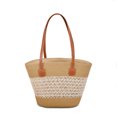 thumbnail image 3 of Straw Woven Shoulder Bag Handmade Beach Tote Purse for Women Summer Travel Daily Use Lightweight Durable Fashion Accessory, 3 of 3