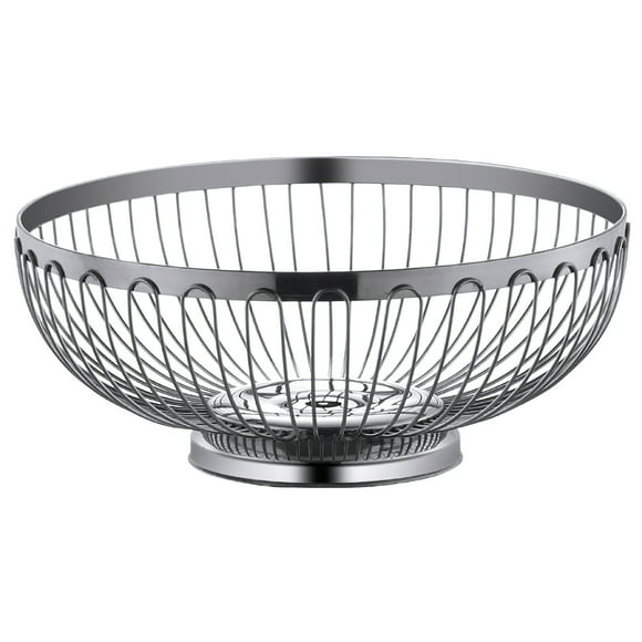 Cesta De Fruta De Acero Inoxidable 201, Frutero Hueco, Cesta De Almacenamiento De Alambre De Metal Multiusos Para Sala De Estar, Oficina, Cocina Vogacara HA026376-03