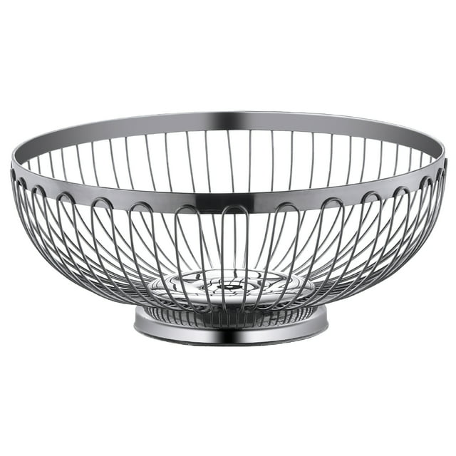 Cesta De Fruta De Acero Inoxidable 201, Frutero Hueco, Cesta De Almacenamiento De Alambre De Metal Multiusos Para Sala De Estar, Oficina, Cocina Yuarrent HA026376-04