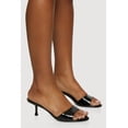 thumbnail image 2 of Women's Faux Leather Open Toe Spool Heel Mules, 2 of 3