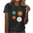 thumbnail image 1 of Fankiway T-Shirt Imprimé pour Femmes Col Rond Manches Courtes Hauts en Solde Chemises pour Femmes Manches Courtes, 1 of 2