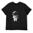 thumbnail image 3 of Hanmun Men's Astronaut Short Sleeve T-Shirts Cotton Round Crew Neck Moisture Wicking Black USA, 3 of 9