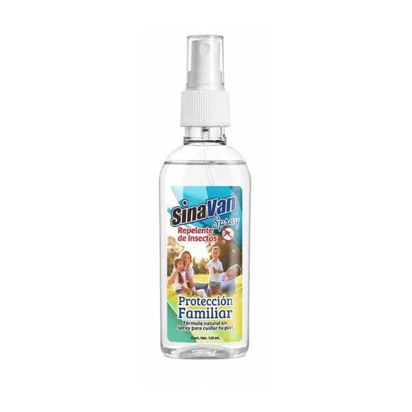 Repelente de Mosquitos SinaVan Spray 120 ml con Citronela, Geranio y Clavo | Repelente de Insectos para Toda la Familia