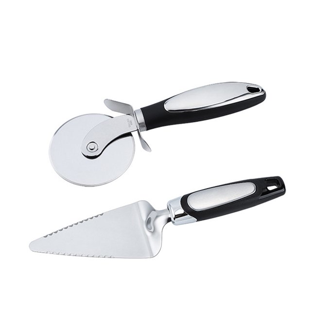 Rueda cortadora de Pizza, rebanadora de Pizza, hoja de acero inoxidable, con diseño ergonómico y cubierta protectora lavable fácilmente