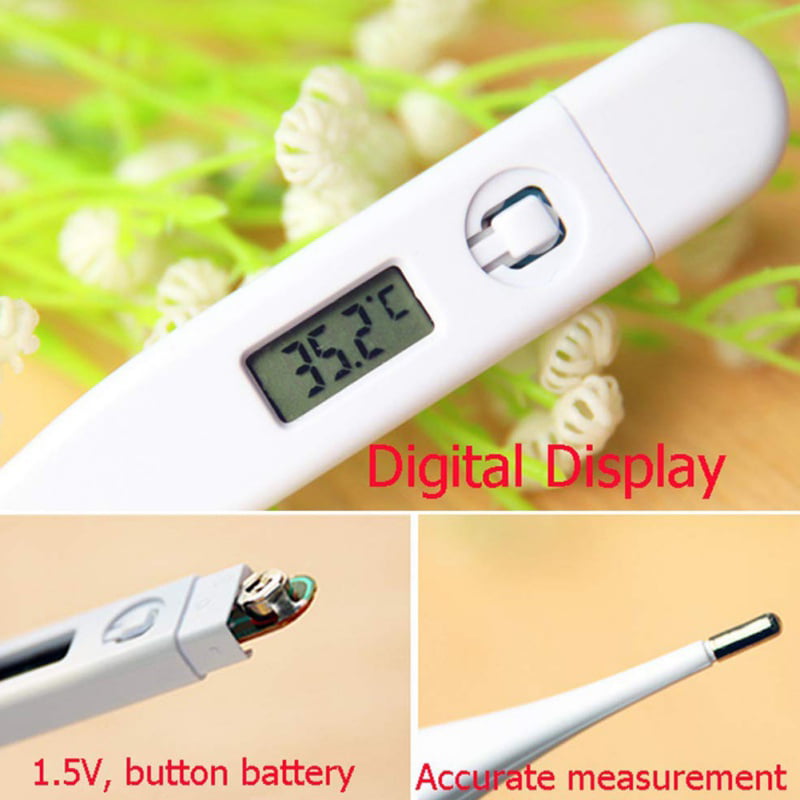 Digital Thermometer LCD Temperature Für Adult Kinders Body Fieber Oral Mund 