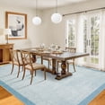 thumbnail image 2 of Garvee 8'x10' Modern Border Area Rug Solid Neutral Rug, Washable Non Slip Soft Accent Carpet for Living Room Bedroom Home Decor, Light Blue, 2 of 8