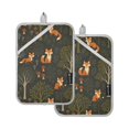 thumbnail image 7 of Yayeee Pot Holders Kitchen Heat Resistant with Pockets 7"x9.8" Cotton Oven Cooking Hot Pads, Green Forest Fox Pattern, 7 of 7