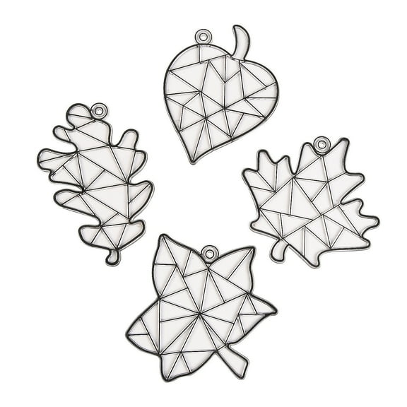 Fall Leaf Suncatchers, Craft Supplies, Fall, 24 Pieces