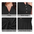 thumbnail image 5 of OutfitShow Women Plus Size Blouse, Casual V Neck Sleeveless Shirt Pleated Button Tunic Top, 5 of 7