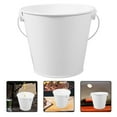 thumbnail image 2 of SUTENGDA Small Metal Buckets With Handle For Classroom Party And Decorative Use Ideal Grease Catcher For Grill White Tin Pails For Oil Collection, 2 of 8