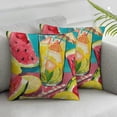 thumbnail image 3 of nygtbtfer Happy Sweet Summer Time Decorative Throw Pillow Set of 2, Porch Outdoor Home Decor, Seasonal Holiday Sofa Couch Cushion Case White, 3 of 7