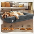 thumbnail image 4 of Cama para Perros MEKIY Ortopédica Lavable Impermeable Gris Oscuro XL, 4 of 8