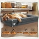 thumbnail image 4 of Cama para Perros MEKIY Ortopédica Lavable Impermeable Gris Oscuro XL, 4 of 8