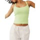 thumbnail image 2 of Lucakuins Mujeres Tank Tops, Color Sólido Básico Sin Mangas Escote Redondo Slim Fit Camisas Camisola Acanalada Tops Lucakuins moda, 2 of 6