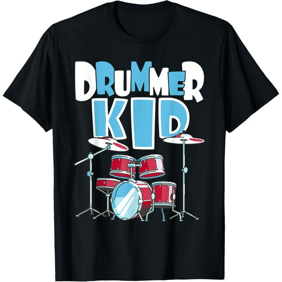 Drummer Kid - Funny Percussionist Drums Musician T-Shirt men and women can wear,black,white,creative gift