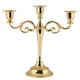 thumbnail image 2 of Candelabro de metal de 3 brazos, estilo europeo, para bodas, decoración del hogar (dorado), 2 of 15