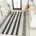 thumbnail image 4 of JONATHAN Y WASHABLE 4 x 6 Area Rug, Vichy Geometric Striped - Ivory/Dark Gray, WSH122B-4, 4 of 9