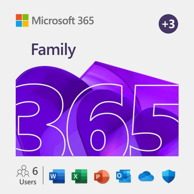 Microsoft 365 Family | 15-Month Subscription, up to 6 people | Premium Office apps | 1TB OneDrive cloud storage | PC/Mac Digital Download