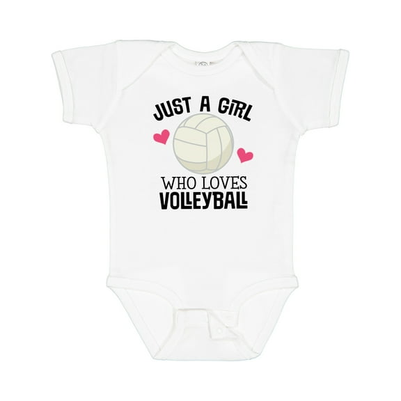 Inktastic Just a Girl Who Loves Volleyball Girls Baby Bodysuit
