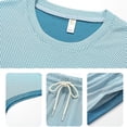 thumbnail image 6 of Avirosel Men's Casual Two-Piece Set Sleeveless Tank Top and Shorts Color-Block Loose Fit Breathable Mesh Sports Outfit Sky Blue, 6 of 9
