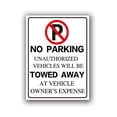 thumbnail image 1 of Señal de advertencia de 10 unidades por lote: no se pueden estacionar vehículos no autorizados, 1 of 1