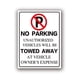 thumbnail image 1 of Señal de advertencia de 10 unidades por lote: no se pueden estacionar vehículos no autorizados, 1 of 1