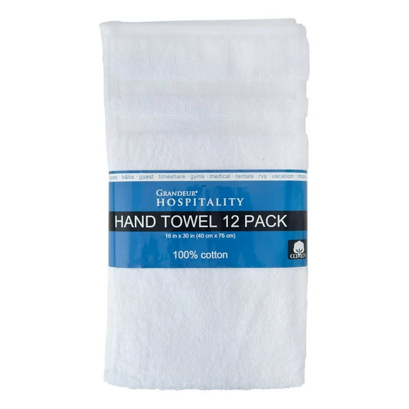Grandeur Hospitality Towels, Hand Towel 12-pack