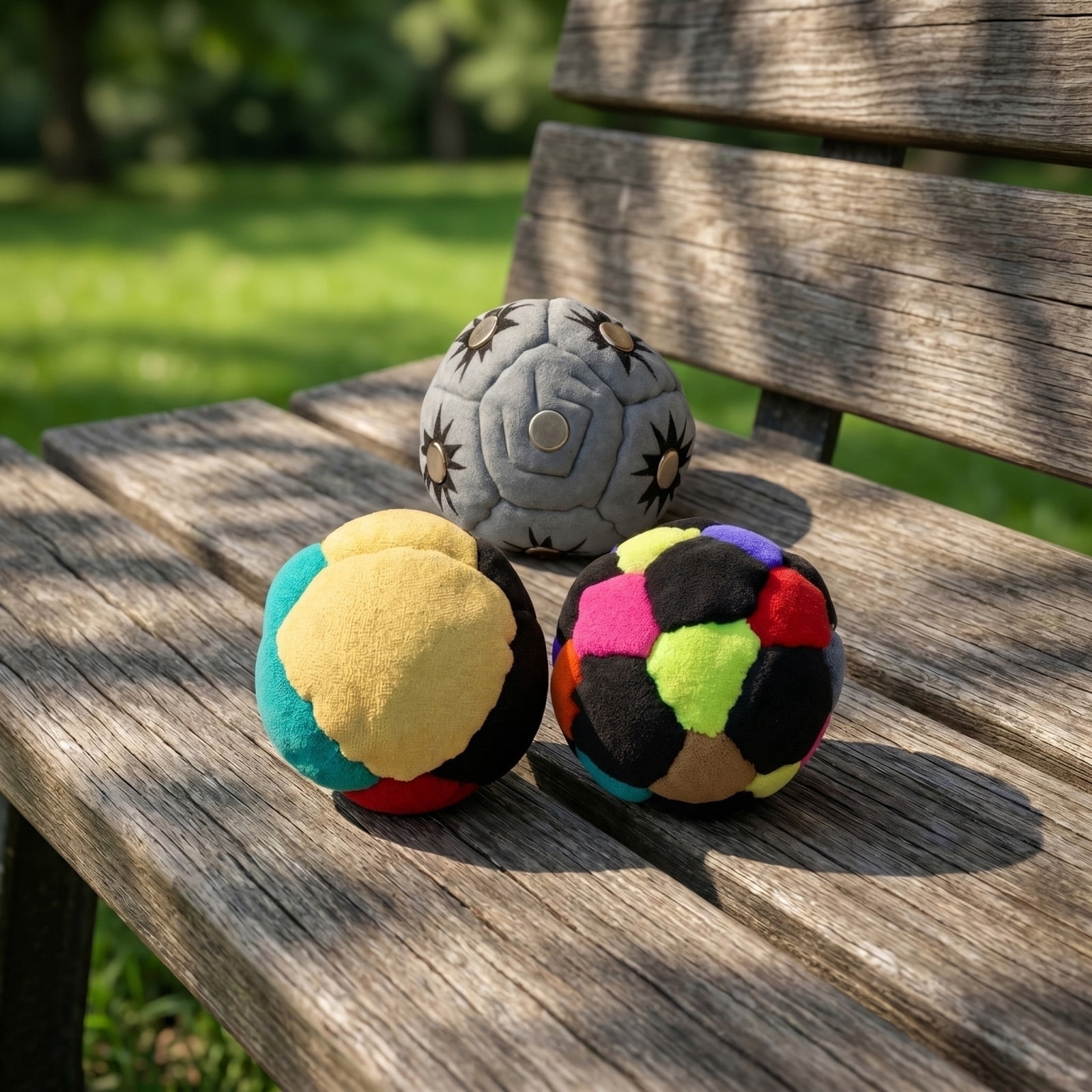 Dirtbag Hacky Sack Footbag, Plush Fabric Kick Game Ball, Hand-Stitched Foot Juggle Ball, Filled with Soft Lightweight Pellets for Casual Recreational Play and Trick