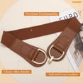 thumbnail image 3 of WHIPPY Women Stretch Wide Belt Gold Buckle Ladies Elastic Waist Belts for Dresses, 3 of 5