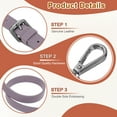 thumbnail image 3 of 0.6" Genuine Leather Purse Strap for Bag (Taro Purple, Black Buckle), 3 of 6